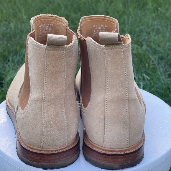 Sperry Gold Cup Boots Mens Size 10.5 Tan Brown Suede Crepe Soles Chukka Slip On - Picture 9 of 13